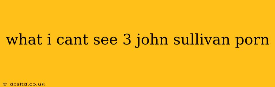 what i cant see 3 john sullivan porn