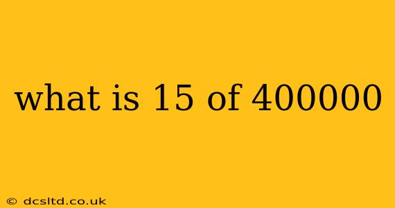 what is 15 of 400000
