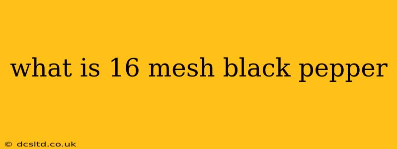 what is 16 mesh black pepper