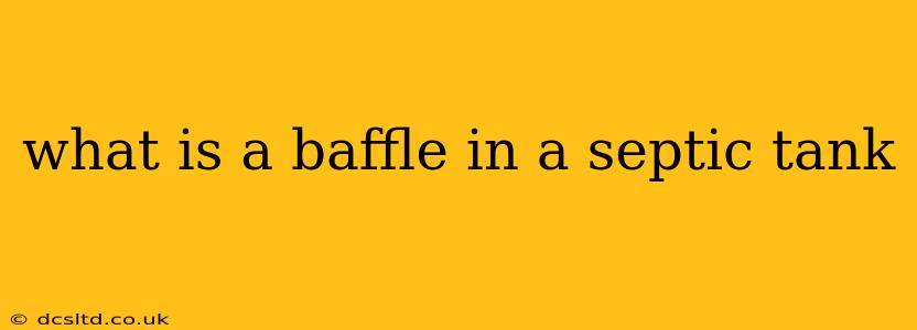 what is a baffle in a septic tank
