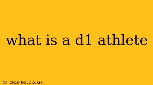 what is a d1 athlete