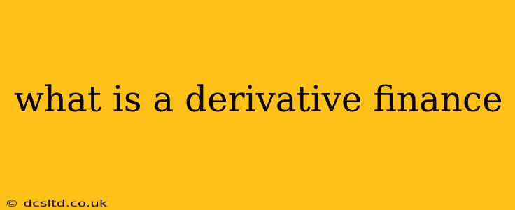 what is a derivative finance
