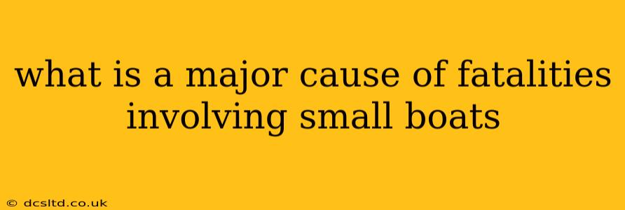 what is a major cause of fatalities involving small boats