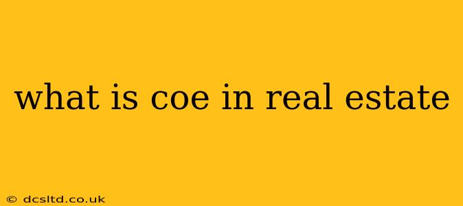 what is coe in real estate