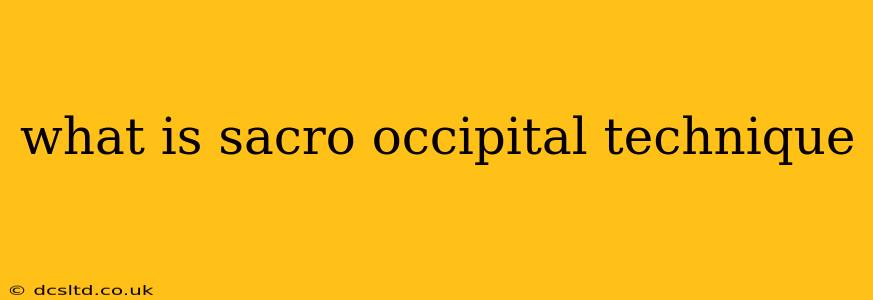 what is sacro occipital technique