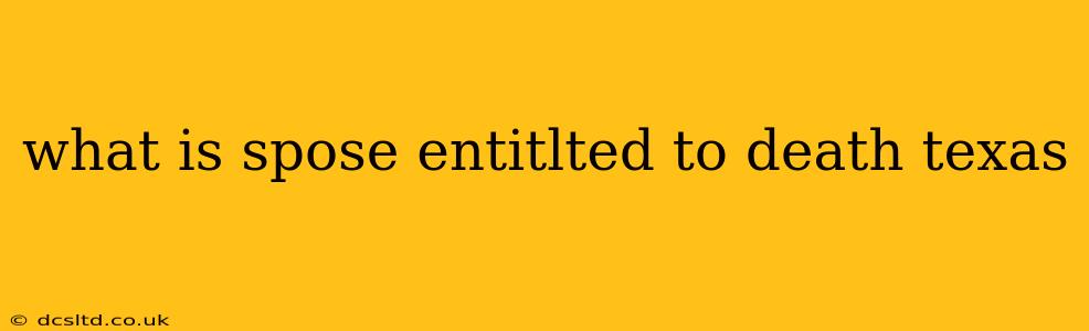 what is spose entitlted to death texas