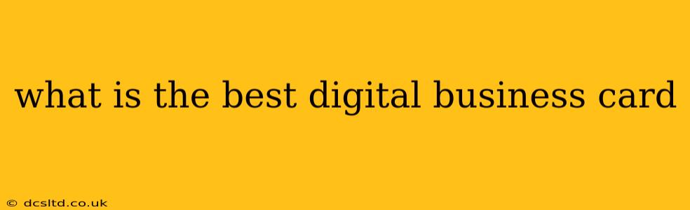 what is the best digital business card