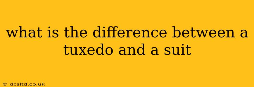 what is the difference between a tuxedo and a suit