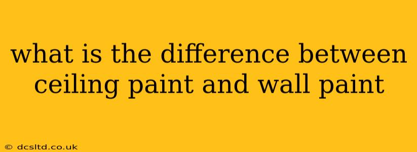 what is the difference between ceiling paint and wall paint