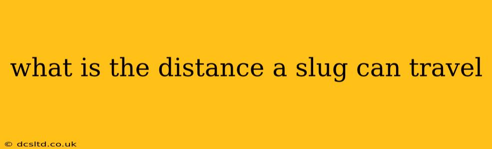 what is the distance a slug can travel