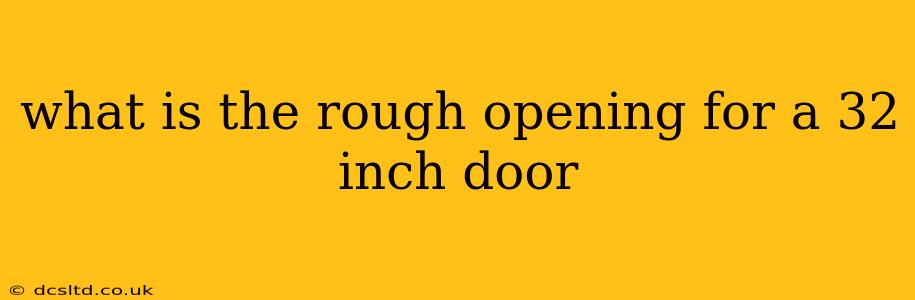 what is the rough opening for a 32 inch door