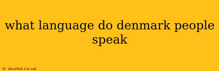 what language do denmark people speak