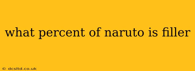 what percent of naruto is filler