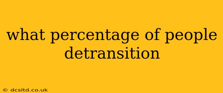what percentage of people detransition