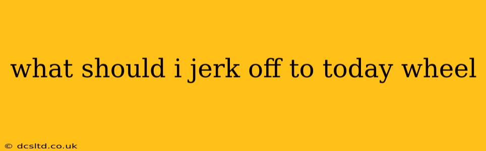 what should i jerk off to today wheel what should i jerk off to today wheel