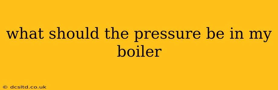 what should the pressure be in my boiler