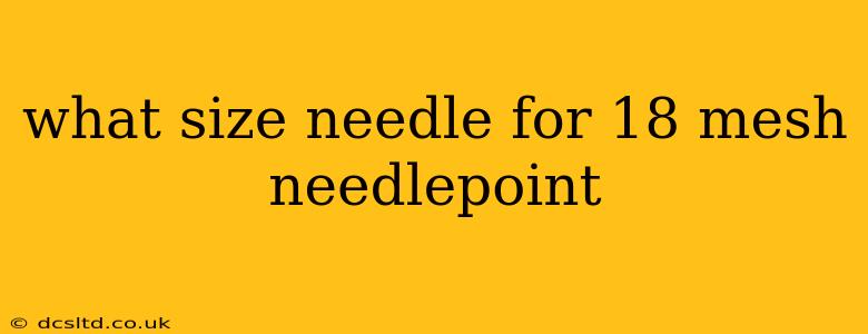 what size needle for 18 mesh needlepoint