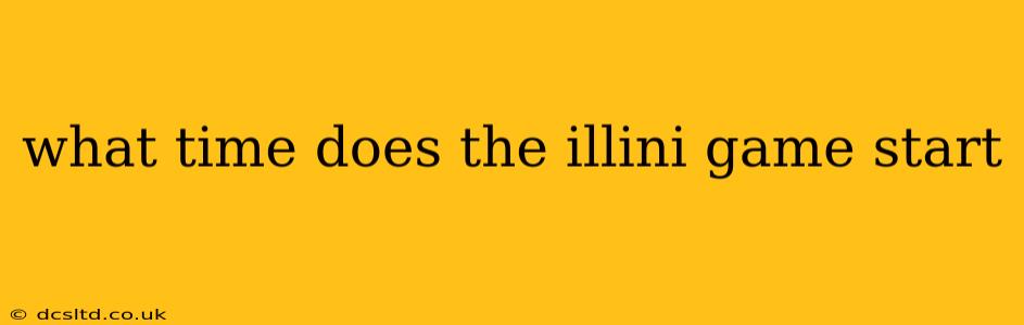what time does the illini game start