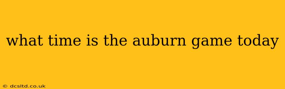 what time is the auburn game today