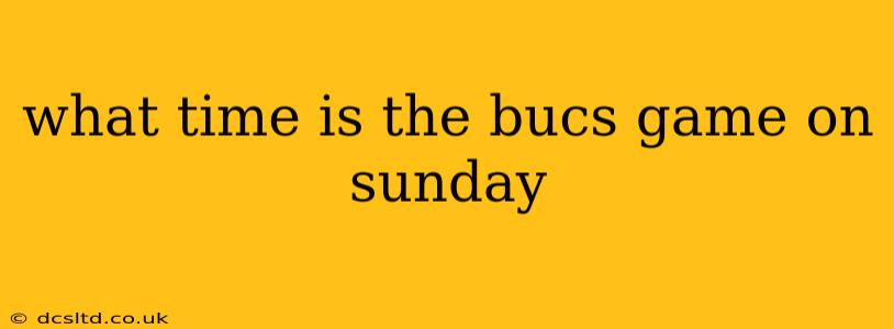 what time is the bucs game on sunday