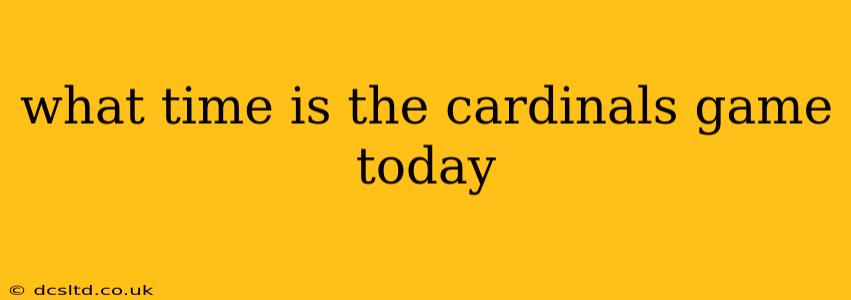 what time is the cardinals game today
