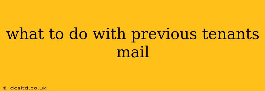 what to do with previous tenants mail
