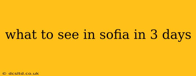 what to see in sofia in 3 days