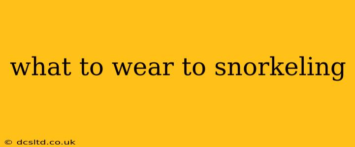 what to wear to snorkeling