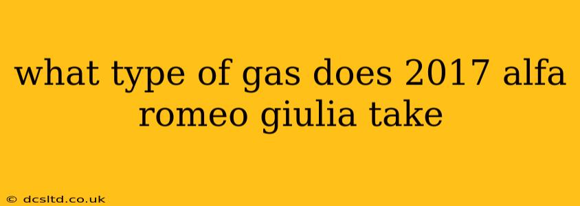 what type of gas does 2017 alfa romeo giulia take