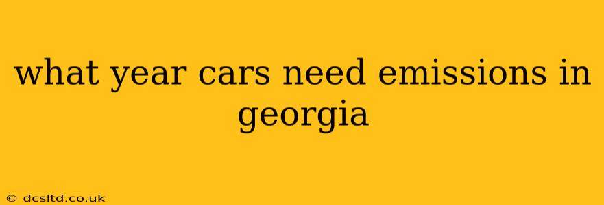 what year cars need emissions in georgia