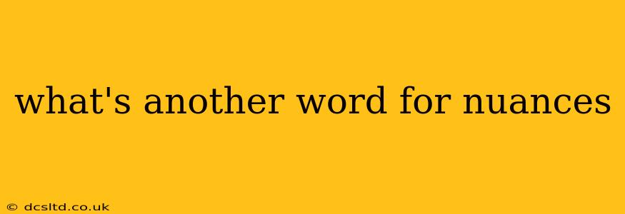 what's another word for nuances