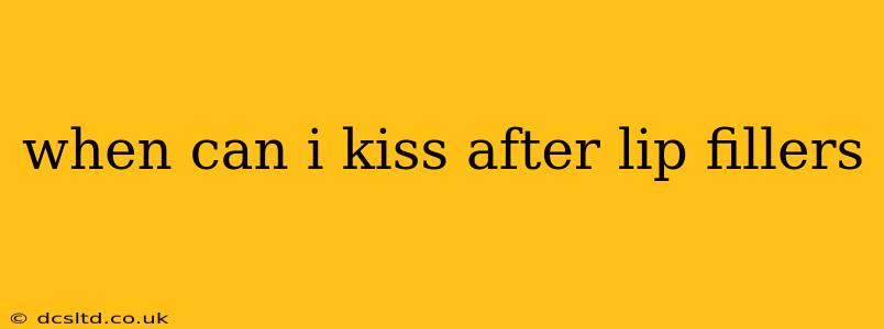 when can i kiss after lip fillers