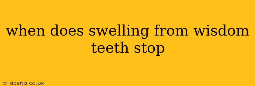when does swelling from wisdom teeth stop