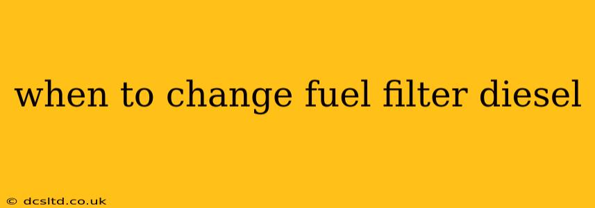 when to change fuel filter diesel