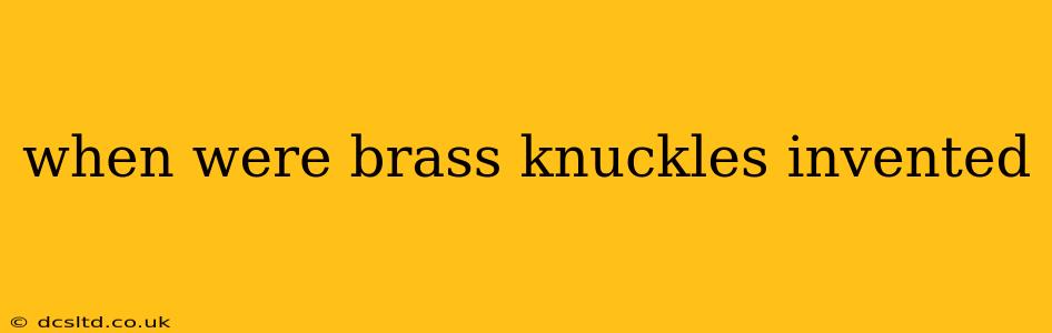 when were brass knuckles invented