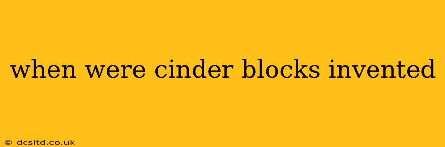 when were cinder blocks invented