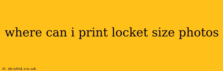 where can i print locket size photos