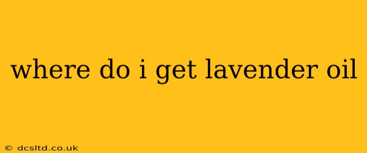 where do i get lavender oil