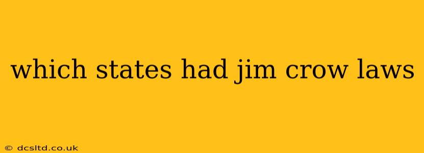 which states had jim crow laws
