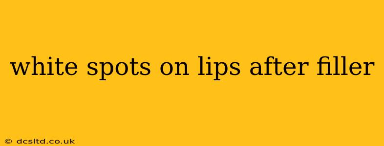 white spots on lips after filler