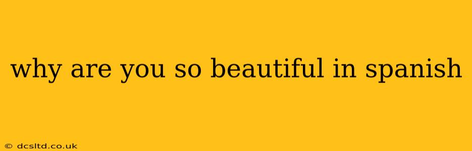 why are you so beautiful in spanish