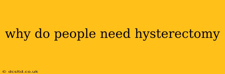 why do people need hysterectomy