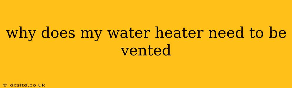 why does my water heater need to be vented
