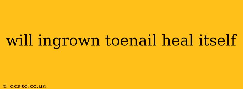 will ingrown toenail heal itself