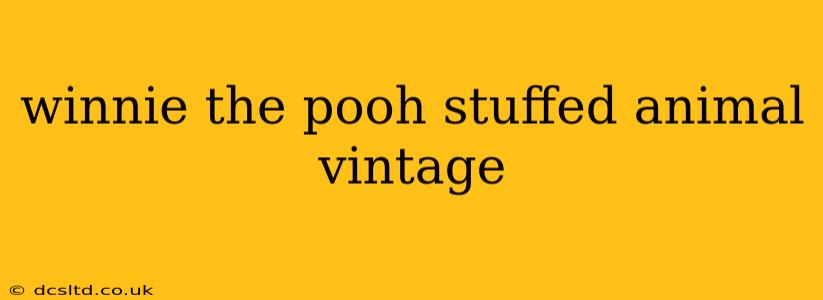 winnie the pooh stuffed animal vintage