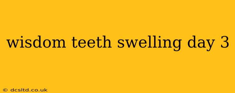 wisdom teeth swelling day 3