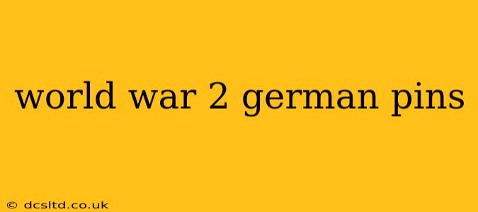 world war 2 german pins