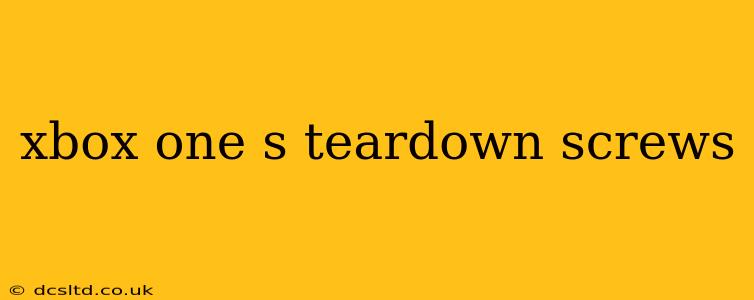 xbox one s teardown screws