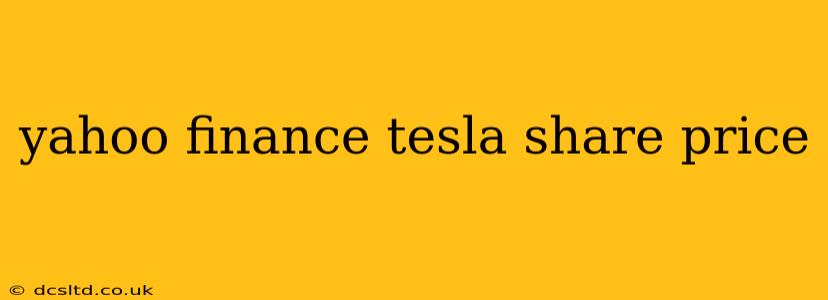 yahoo finance tesla share price