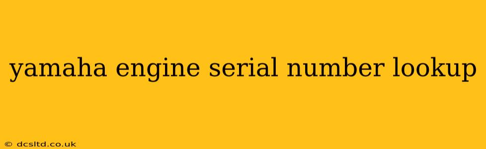 yamaha engine serial number lookup